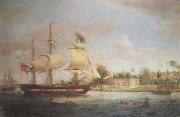 Thomas Whitcombe Approaching Calcutta china oil painting artist